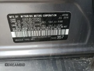 2016 Mitsubishi Outlander Sport 2.0 ES with VIN JA4AP3AU3GZ065783, listed as a Copart auction lot 50214635 with 131,162 mi miles and Salvage Title. Bid and sale history available at carsss.com. Image 13.