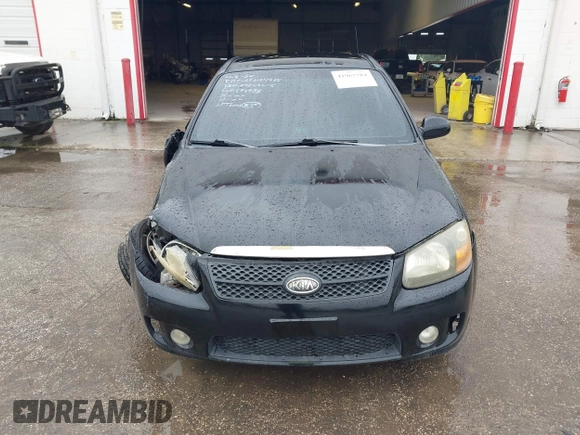 2009 Kia Spectra EX with VIN KNAFE221X95026115, listed as a IAAI auction lot 41967784 with 177,695 mi miles. Bid and sale history available at carsss.com. Image 12.