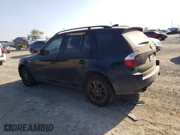 2005 BMW X3 2.5i with VIN WBXPA73405WC52036, listed as a Copart auction lot 82470744 with 184,007 mi miles and Clean Title. Bid and sale history available at carsss.com. Image 2.