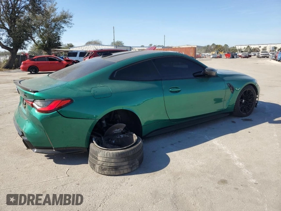 2023 BMW M4 Competition with VIN WBS33AZ0XPCL26211, listed as a Copart auction lot 43287955 with 31,845 mi miles and Salvage Title. Bid and sale history available at carsss.com. Image 3.