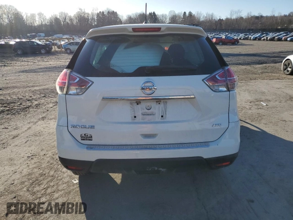 2016 Nissan Rogue S with VIN 5N1AT2MV8GC831442, listed as a Copart auction lot 50758085 with 75,336 mi miles and Salvage Title. Bid and sale history available at DreamBid. Image 6.