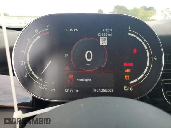 2024 MINI Convertible Cooper S with VIN WMW43DL04R3S08581, listed as a Copart auction lot 54605515 with 13,197 mi miles and Salvage title. Bid and sale history available at DreamBid. Image 9.