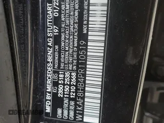 2023 Mercedes-Benz C 43 AMG с VIN W1KAF8HB4PR110519, выставлен на аукционе Copart как лот 52318055 с пробегом Не указан миль и На запчасти • Non repairable. История ставок и продаж доступна на DreamBid. Изображение 12.
