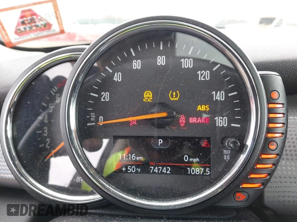 2016 MINI Hardtop with VIN WMWXP5C57G2D14726, listed as a IAAI auction lot 41893233 with 74,742 mi miles and . Bid and sale history available at DreamBid. Image 7.
