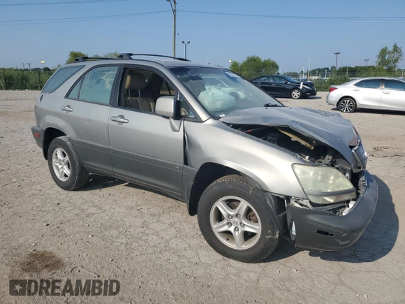 2001 Lexus RX 300 with VIN JTJHF10U910192723, listed as a Copart auction lot 66201614 with 0 mi miles and Salvage Title. Bid and sale history available at carsss.com. Image 4.