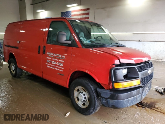 2006 Chevrolet Express Cargo Van with VIN 1GCGG25V561210610, listed as a Copart auction lot 51284105 with 194,595 mi miles and Salvage Title. Bid and sale history available at carsss.com. Image 4.