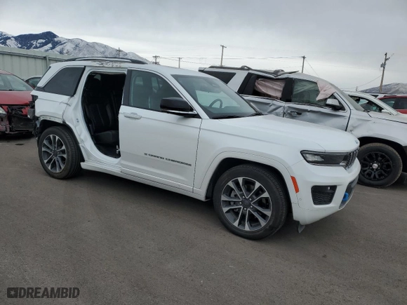 2022 Jeep Grand Cherokee 4xe Overland with VIN 1C4RJYD69N8716244, listed as a Copart auction lot 43249375 with 21,240 mi miles and Salvage Title. Bid and sale history available at carsss.com. Image 4.