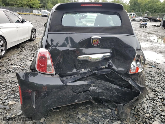2013 FIAT 500 Abarth with VIN 3C3CFFJHXDT647652, listed as a Copart auction lot 73317064 with 59,376 mi miles and Salvage Title. Bid and sale history available at carsss.com. Image 6.