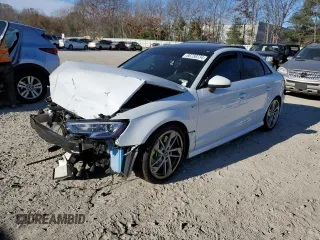 2020 Audi A3 Sedan S line Premium with VIN WAUBEGFF1LA105804, listed as a Copart auction lot 80738734 with 61,458 mi miles and Salvage Title. Bid and sale history available at carsss.com. Image 1.