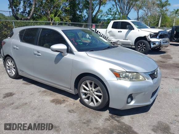 2011 Lexus CT 200h with VIN JTHKD5BHXB2029119, listed as a IAAI auction lot 42137569 with 86,052 mi miles and . Bid and sale history available at DreamBid. Image 1.