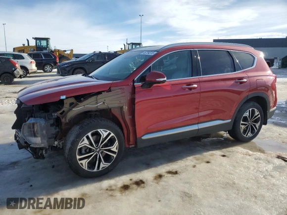 2019 Hyundai Santa Fe Ultimate with VIN 5NMS5CAA8KH063336, listed as a Copart auction lot 46734315 with 106,484 mi miles and Salvage Title. Bid and sale history available at DreamBid. Image 1.