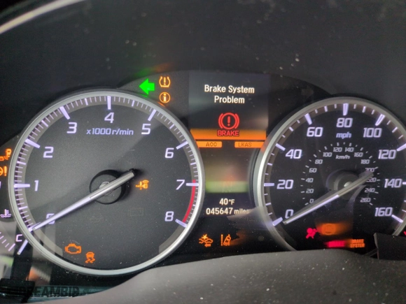 2019 Acura ILX w/Premium Pkg with VIN 19UDE2F70KA001294, listed as a Copart auction lot 44970065 with 45,647 mi miles and Non Repairable. Bid and sale history available at carsss.com. Image 9.
