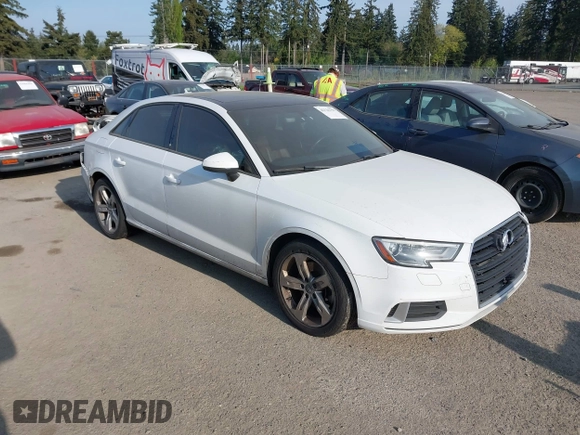 2017 Audi A3 Sedan Premium with VIN WAUAUGFF3H1037902, listed as a IAAI auction lot 42126759 with 155,425 mi miles. Bid and sale history available at carsss.com. Image 1.