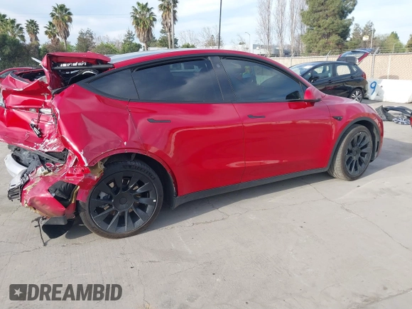 2023 Tesla Model Y Long Range with VIN 7SAYGAEE7PF713761, listed as a IAAI auction lot 41638067 with 46,089 mi miles and . Bid and sale history available at DreamBid. Image 4.