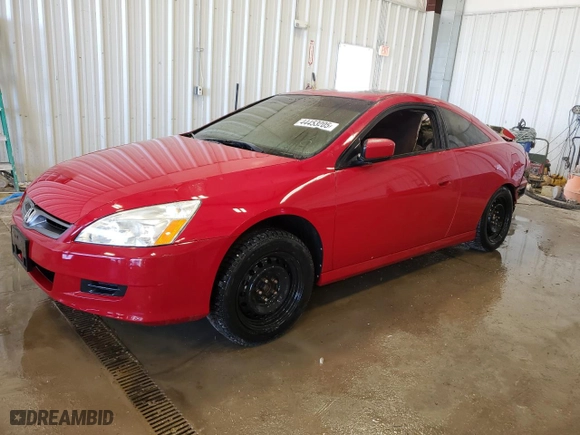 2007 Honda Accord Cpe EX-L with VIN 1HGCM72667A021064, listed as a Copart auction lot 44453205 with 0 mi miles and Non Repairable. Bid and sale history available at carsss.com. Image 1.