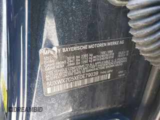 2014 BMW X3 xDrive35i z VIN 5UXWX7C5XE0E79039, wystawiony jako IAAI lot #41824583 z przebiegiem 188 649 mil mil oraz . Historia ofert i sprzedaży dostępna na DreamBid. Obrazek 9.