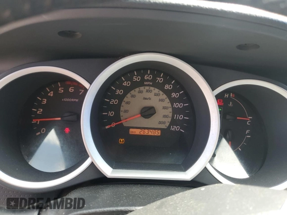 2007 Toyota Tacoma PreRunner with VIN 3TMJU62NX7M038489, listed as a Copart auction lot 53845245 with 263,485 mi miles and Salvage Title. Bid and sale history available at DreamBid. Image 9.