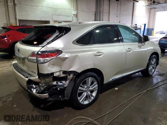 2015 Lexus RX 450h with VIN 2T2ZB1BA6FC002178, listed as a Copart auction lot 43314665 with 177,522 mi miles and Clean Title. Bid and sale history available at DreamBid. Image 3.