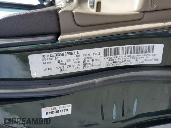 2011 Jeep Grand Cherokee Laredo with VIN 1J4RR4GG2BC636423, listed as a Copart auction lot 51169135 with 143,058 mi miles and Salvage Title. Bid and sale history available at DreamBid. Image 13.