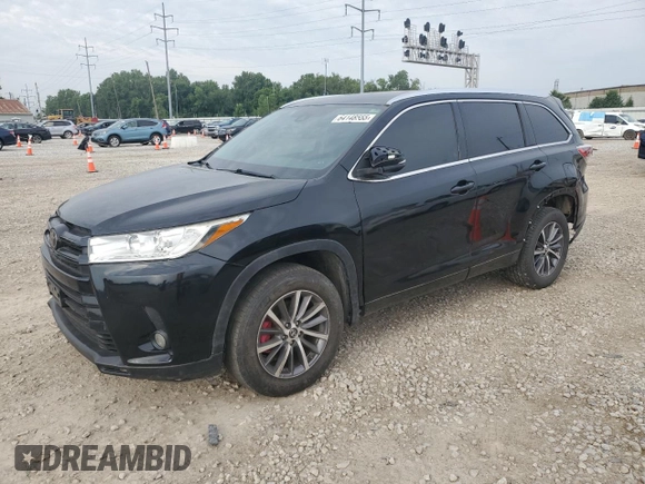 2018 Toyota Highlander SE with VIN 5TDJZRFH9JS556088, listed as a Copart auction lot 64148555 with 50,645 mi miles and Clean title. Bid and sale history available at DreamBid. Image 1.