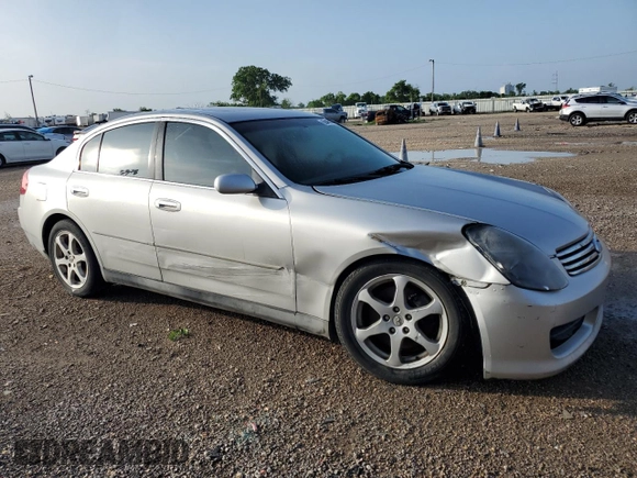 2003 Infiniti G35 w/Leather z VIN JNKCV51EX3M323196, wystawiony jako Copart lot #55445135 z przebiegiem 268 666 mil mil oraz Szkoda całkowita • Salvage title. Historia ofert i sprzedaży dostępna na DreamBid. Obrazek 4.