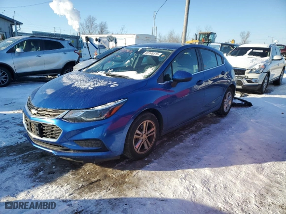2017 Chevrolet Cruze LT with VIN 3G1BE6SMXHS573031, listed as a Copart auction lot 88145315 with 105,108 mi miles and Non Repairable. Bid and sale history available at carsss.com. Image 1.