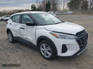 2024 Nissan Kicks S with VIN 3N1CP5BV7RL535845, listed as a IAAI auction lot 41907516 with NaN miles. Bid and sale history available at carsss.com. Image 1.