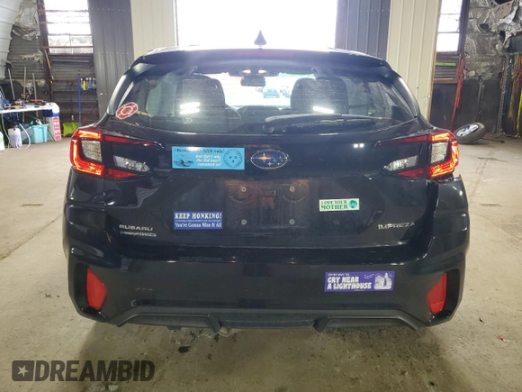 2024 Subaru Impreza with VIN JF1GUABCXR8299775, listed as a Copart auction lot 56345354 with 3,680 mi miles and Salvage Title. Bid and sale history available at carsss.com. Image 6.