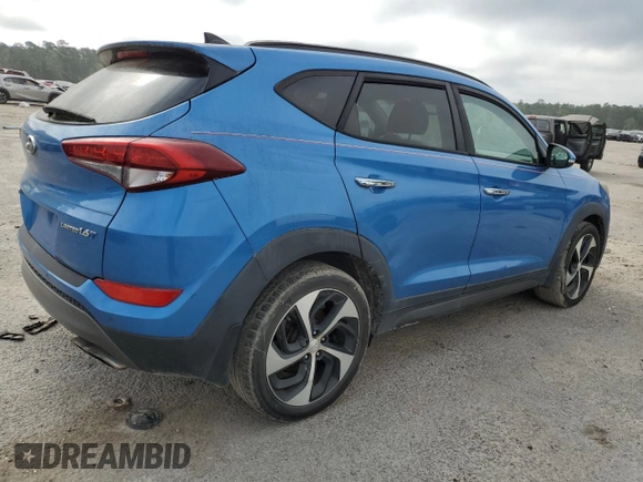 2016 Hyundai Tucson Limited z VIN KM8J33A29GU210124, wystawiony jako Copart lot #51502585 z przebiegiem 170 182 mil mil oraz Tytuł czysty. Historia ofert i sprzedaży dostępna na DreamBid. Obrazek 3.
