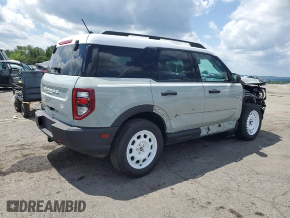 2023 Ford Bronco Sport Heritage with VIN 3FMCR9G61PRE28313, listed as a Copart auction lot 61814515 with 15,167 mi miles and Salvage title. Bid and sale history available at DreamBid. Image 3.
