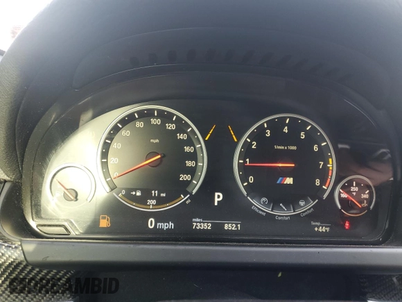 2014 BMW M6 z VIN WBSLZ9C54ED651171, wystawiony jako Copart lot #84425644 z przebiegiem 73 352 mil mil oraz Szkoda całkowita • Salvage title. Historia ofert i sprzedaży dostępna na DreamBid. Obrazek 9.