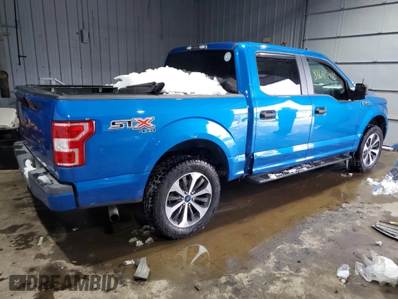 2020 Ford F-150 XL with VIN 1FTEW1EP3LFB83329, listed as a Copart auction lot 45917085 with 101,300 mi miles and Salvage Title. Bid and sale history available at DreamBid. Image 3.