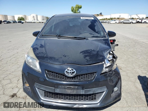 2012 Toyota Yaris L with VIN JTDKTUD34CD505077, listed as a Copart auction lot 63422445 with 141,067 mi miles and Salvage title. Bid and sale history available at DreamBid. Image 5.