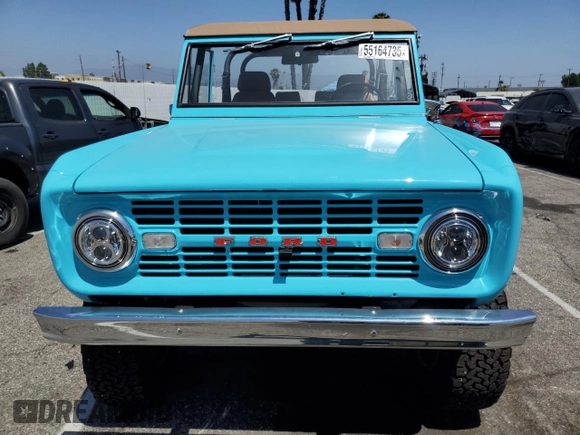 1969 Ford Bronco with VIN U15GLE92472, listed as a Copart auction lot 55164735 with 1,521 mi miles and Salvage title. Bid and sale history available at DreamBid. Image 5.