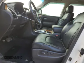 2012 Infiniti QX56 7-passenger with VIN JN8AZ2NF4C9515915, listed as a Copart auction lot 60258964 with 228,690 mi miles and Salvage Title. Bid and sale history available at carsss.com. Image 7.