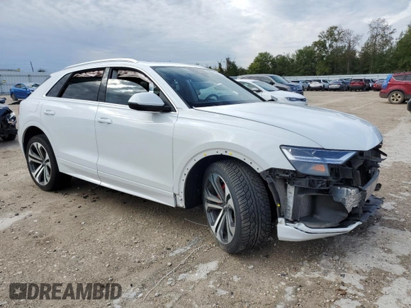 2019 Audi Q8 Premium Plus with VIN WA1BVAF19KD047856, listed as a Copart auction lot 71574172 with 55,113 mi miles. Bid and sale history available at carsss.com. Image 4.