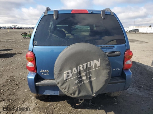 2003 Jeep Liberty Limited with VIN 1J4GL58K43W579448, listed as a Copart auction lot 47454945 with 148,670 mi miles and Salvage Title. Bid and sale history available at carsss.com. Image 6.