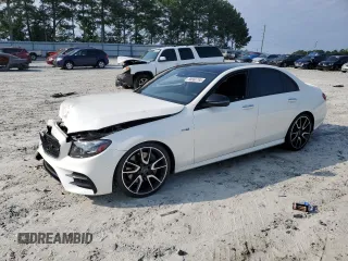 2017 Mercedes-Benz E 43 AMG with VIN WDDZF6EB8HA180200, listed as a Copart auction lot 59580765 with 61,639 mi miles and Salvage title. Bid and sale history available at DreamBid. Image 1.