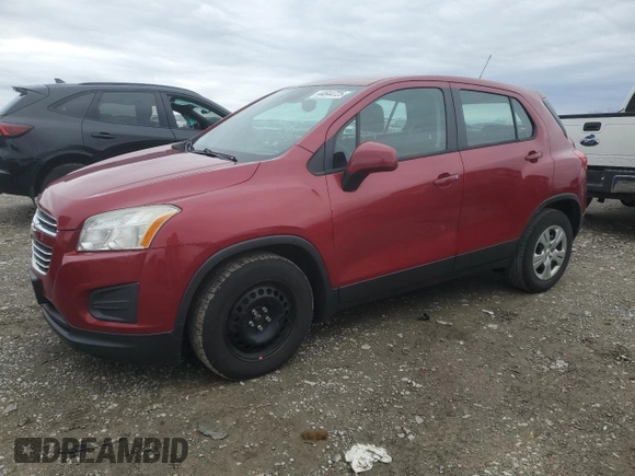 2015 Chevrolet Trax LS with VIN KL7CJKSB1FB159740, listed as a Copart auction lot 44644725 with 83,378 mi miles and Salvage Title. Bid and sale history available at carsss.com. Image 1.