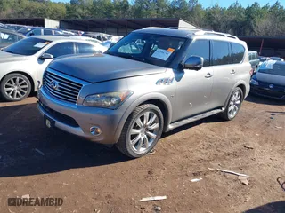 2014 Infiniti QX80 with VIN JN8AZ2NF9E9556124, listed as a IAAI auction lot 41354711 with 135,652 mi miles. Bid and sale history available at carsss.com. Image 17.
