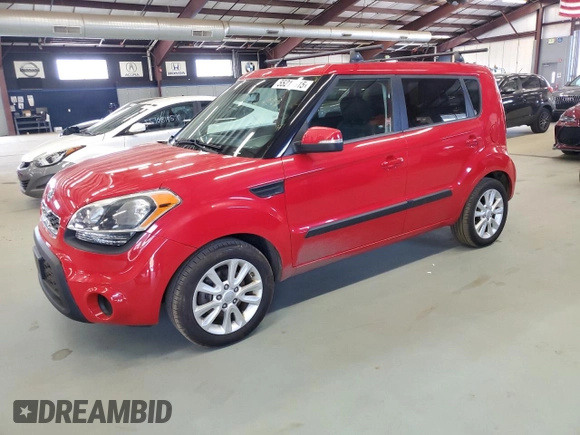 2012 Kia Soul + with VIN KNDJT2A61C7395070, listed as a Copart auction lot 55212315 with 91,818 mi miles and Clean Title. Bid and sale history available at DreamBid. Image 1.