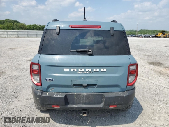 2021 Ford Bronco Sport Big Bend with VIN 3FMCR9B62MRA91007, listed as a Copart auction lot 53842295 with 59,535 mi miles and Salvage title. Bid and sale history available at DreamBid. Image 6.