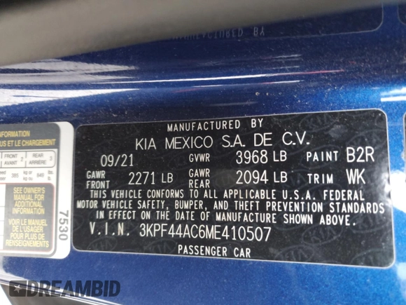 2021 Kia Forte GT with VIN 3KPF44AC6ME410507, listed as a Copart auction lot 84594494 with 63,401 mi miles and Salvage Title. Bid and sale history available at carsss.com. Image 12.
