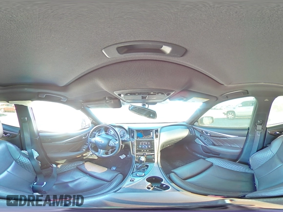 2017 Infiniti Q50 Red Sport 400 with VIN JN1FV7APXHM850287, listed as a Copart auction lot 47185255 with 72,703 mi miles and Salvage title. Bid and sale history available at DreamBid. Image 13.
