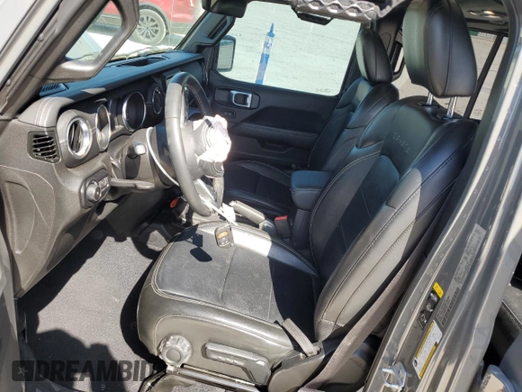 2022 Jeep Wrangler Unlimited Sahara with VIN 1C4HJXEG8NW164969, listed as a Copart auction lot 52241645 with 64,263 mi miles and Salvage title. Bid and sale history available at DreamBid. Image 7.