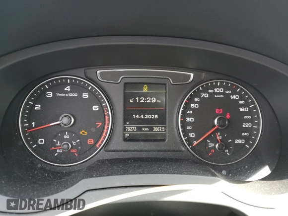 2018 Audi Q3 Premium Plus with VIN WA1JCCFS6JR032240, listed as a Copart auction lot 48233765 with 76,273 mi miles and Salvage Title. Bid and sale history available at carsss.com. Image 9.