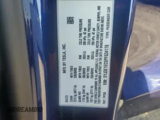 2023 Tesla Model 3 Performance z VIN 5YJ3E1EC5PF634178, wystawiony jako Copart lot #52530845 z przebiegiem 22 618 mil mil oraz Szkoda całkowita • Salvage title. Historia ofert i sprzedaży dostępna na DreamBid. Obrazek 12.