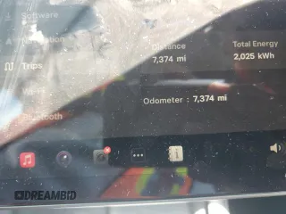 2024 Tesla Model 3 with VIN 5YJ3E1EA8RF755854, listed as a Copart auction lot 45986995 with 7,374 mi miles and Salvage Title. Bid and sale history available at DreamBid. Image 9.