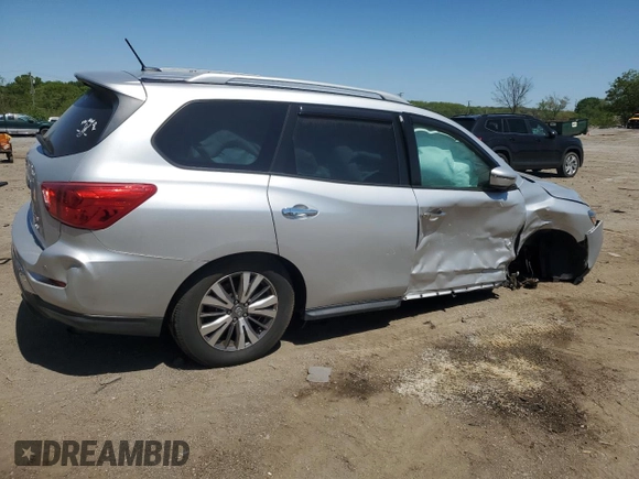 2018 Nissan Pathfinder SV z VIN 5N1DR2MMXJC662132, wystawiony jako Copart lot #54442685 z przebiegiem 81 141 mil mil oraz Szkoda całkowita • Salvage title. Historia ofert i sprzedaży dostępna na DreamBid. Obrazek 3.