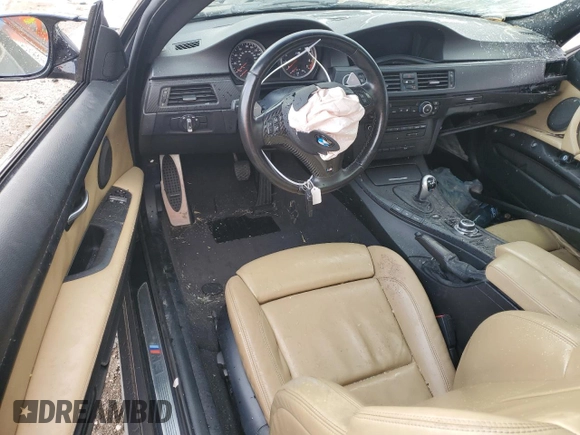 2011 BMW M3 with VIN WBSKG9C52BE369165, listed as a Copart auction lot 55765154 with Not provided miles and Salvage title. Bid and sale history available at DreamBid. Image 8.